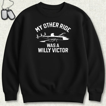 NavyHumor Sweatshirt S / Black My Other Ride Was A Willy Victor Sweatshirt