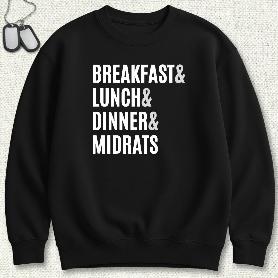NavyHumor Sweatshirt S / Black Navy Meals Sweatshirt