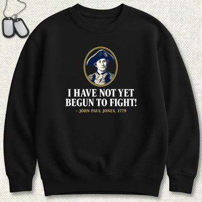 NavyHumor Sweatshirt S / Black Not Yet Begun To Fight - JPJ Sweatshirt