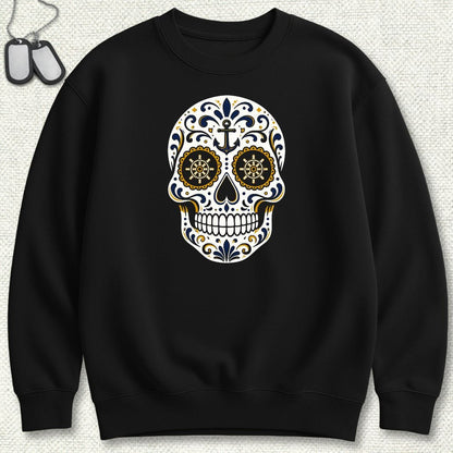 NavyHumor Sweatshirt S / Black Sailor Sugar Skull Sweatshirt