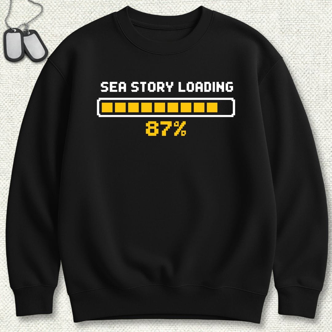 NavyHumor Sweatshirt S / Black Sea Story Loading Screen Sweatshirt