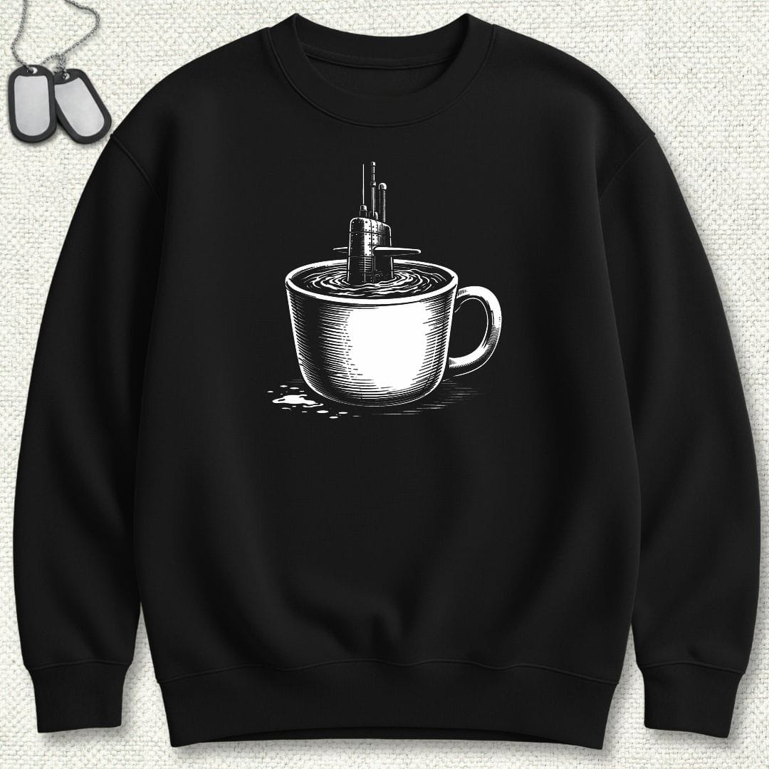 NavyHumor Sweatshirt S / Black Sub In A Cup Sweatshirt