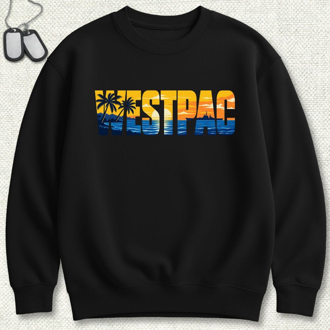 NavyHumor Sweatshirt S / Black WESTPAC Sunset Sweatshirt