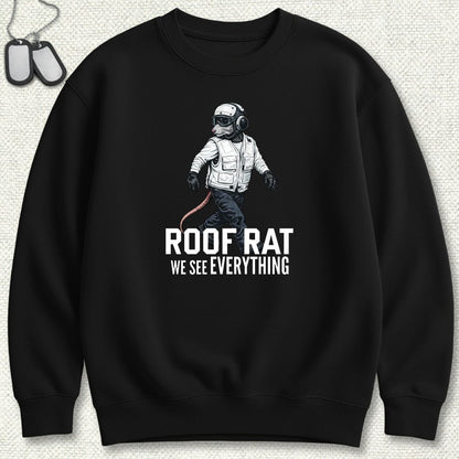 NavyHumor Sweatshirt S / Black White Roof Rat Sweatshirt