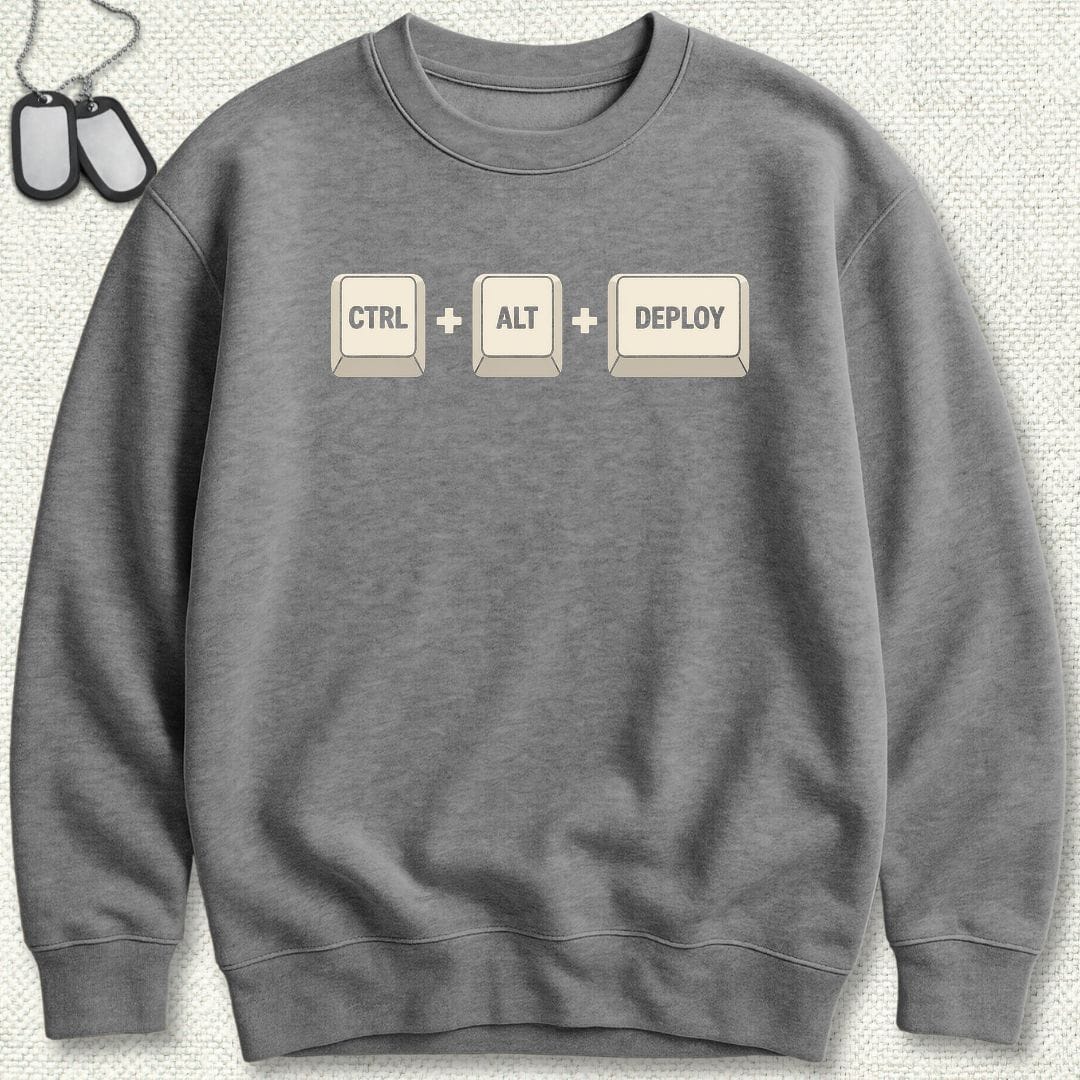 NavyHumor Sweatshirt S / Graphite Heather CTRL-ALT-DEPLOY Sweatshirt