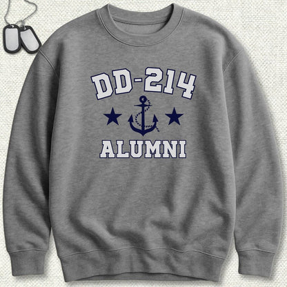 NavyHumor Sweatshirt S / Graphite Heather DD-214 Alumni Sweatshirt