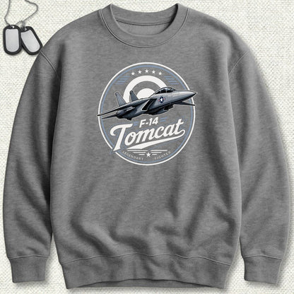 NavyHumor Sweatshirt S / Graphite Heather F-14 Tomcat - Legendary Fighter Sweatshirt