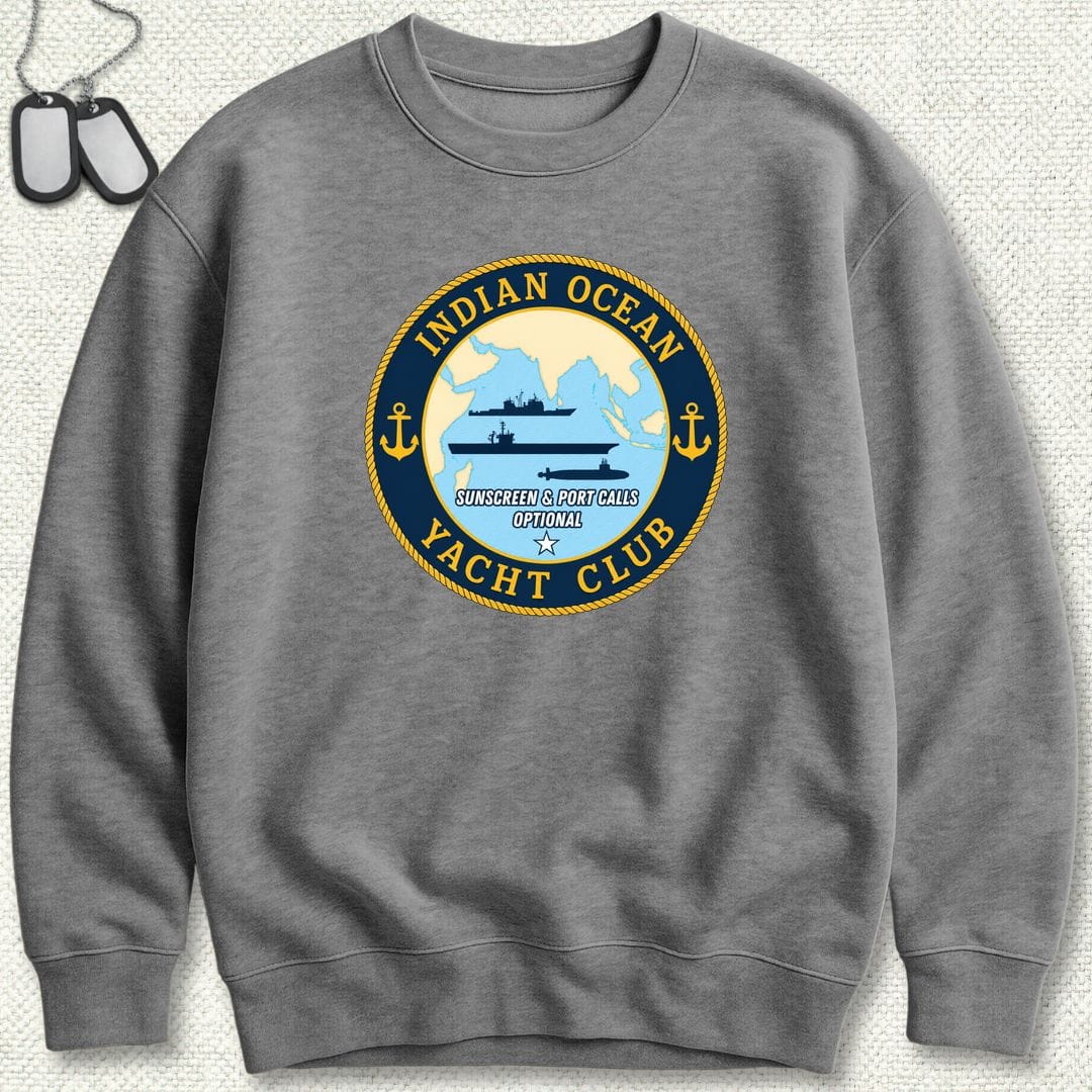 NavyHumor Sweatshirt S / Graphite Heather Indian Ocean Yacht Club Sweatshirt
