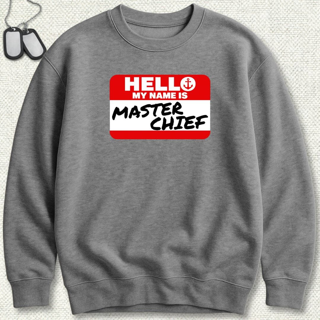 NavyHumor Sweatshirt S / Graphite Heather My Name Is Master Chief Sweatshirt