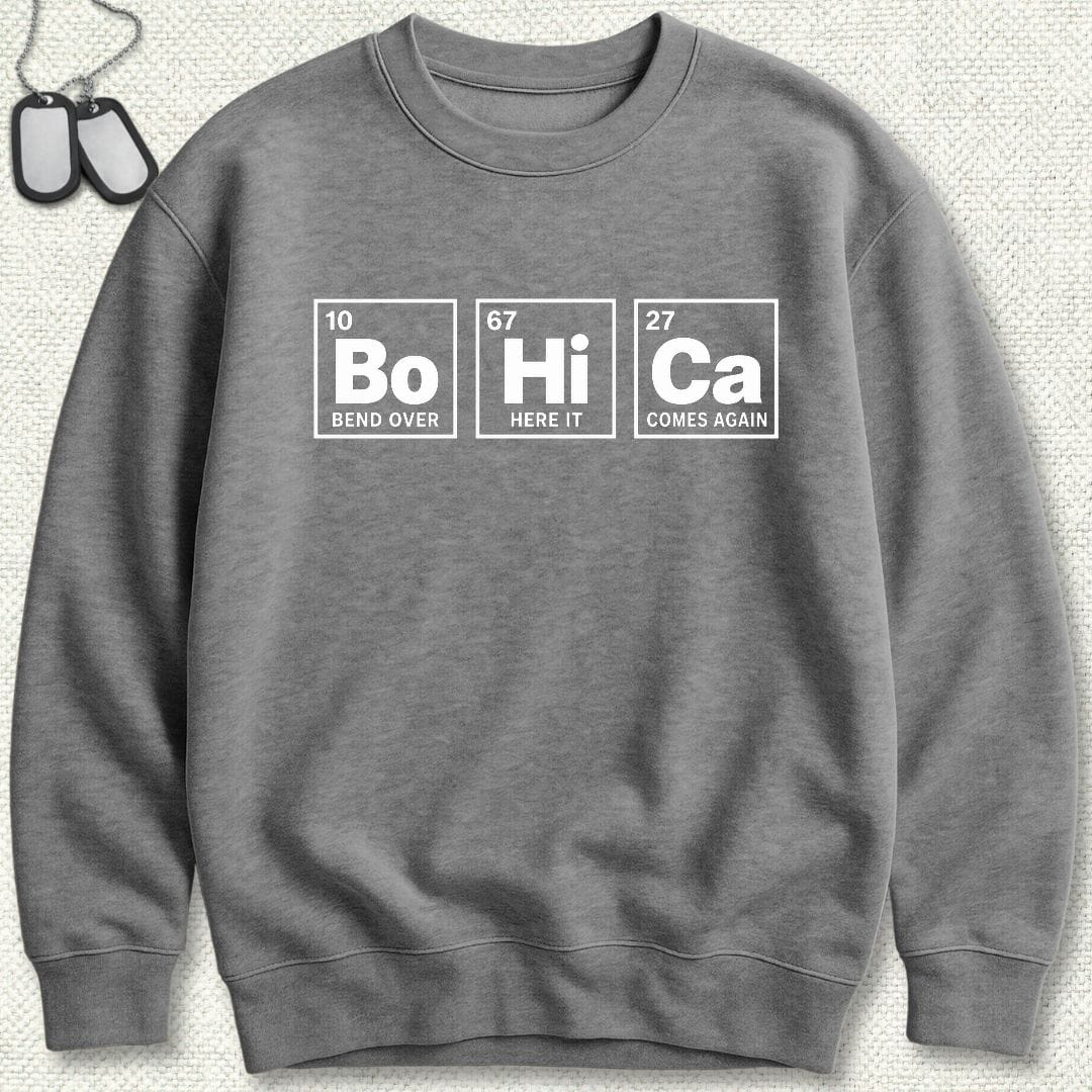 NavyHumor Sweatshirt S / Graphite Heather Periodic BoHiCa Sweatshirt
