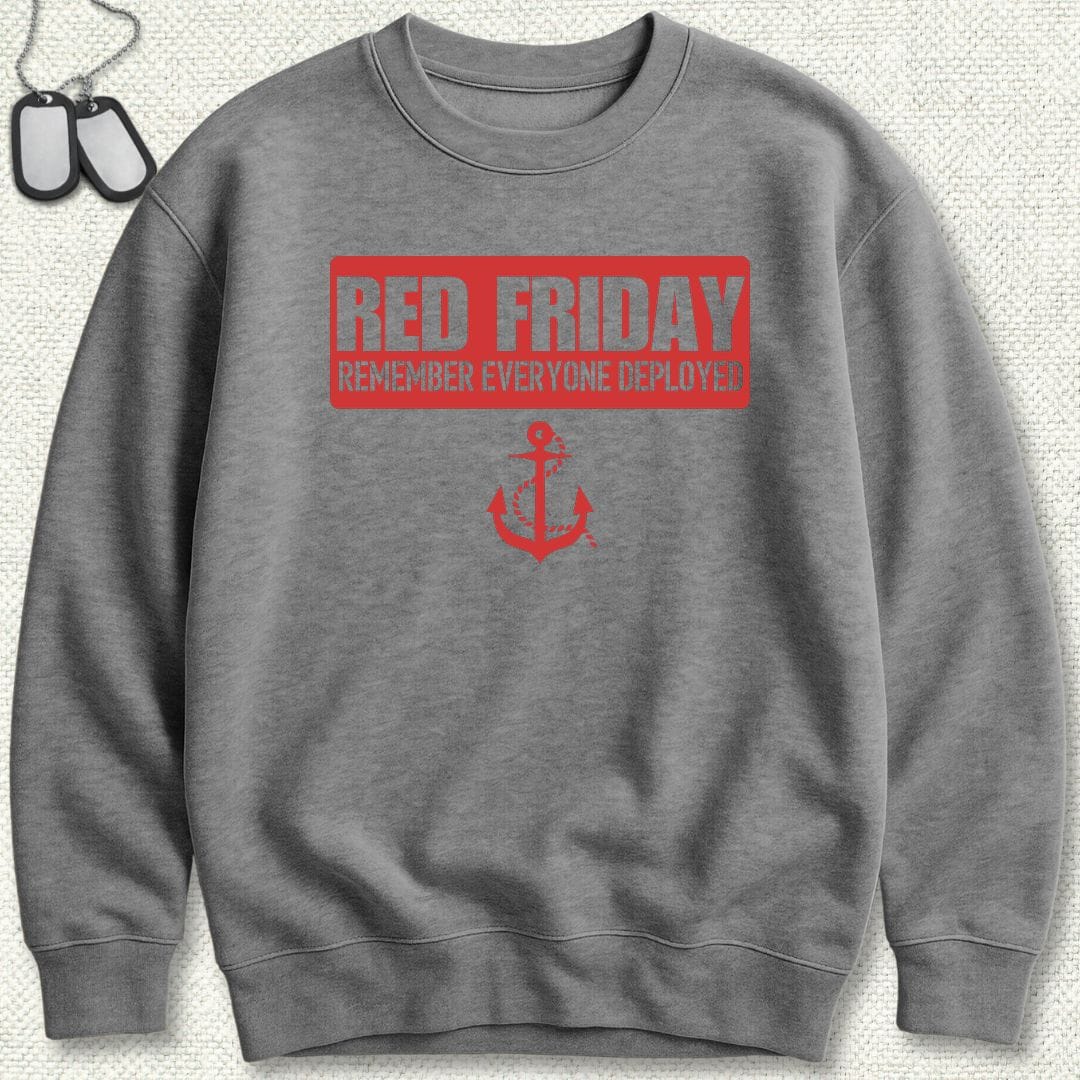 NavyHumor Sweatshirt S / Graphite Heather Red Friday Banner Sweatshirt