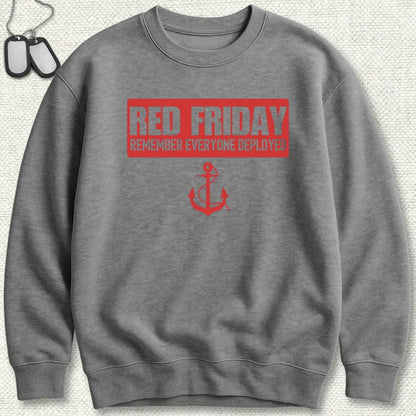 NavyHumor Sweatshirt S / Graphite Heather Red Friday Banner Sweatshirt