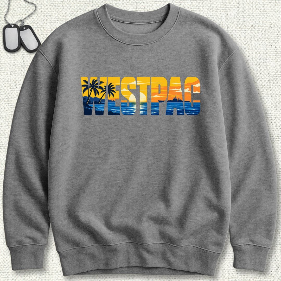 NavyHumor Sweatshirt S / Graphite Heather WESTPAC Sunset Sweatshirt