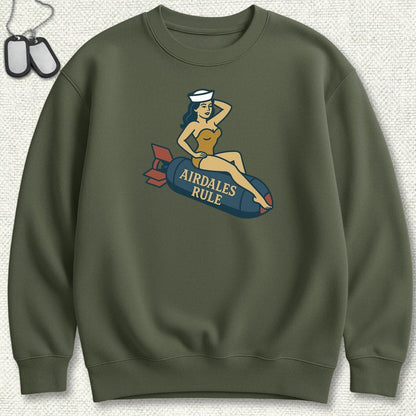 NavyHumor Sweatshirt S / Military Green Airdales Rule Tattoo Sweatshirt