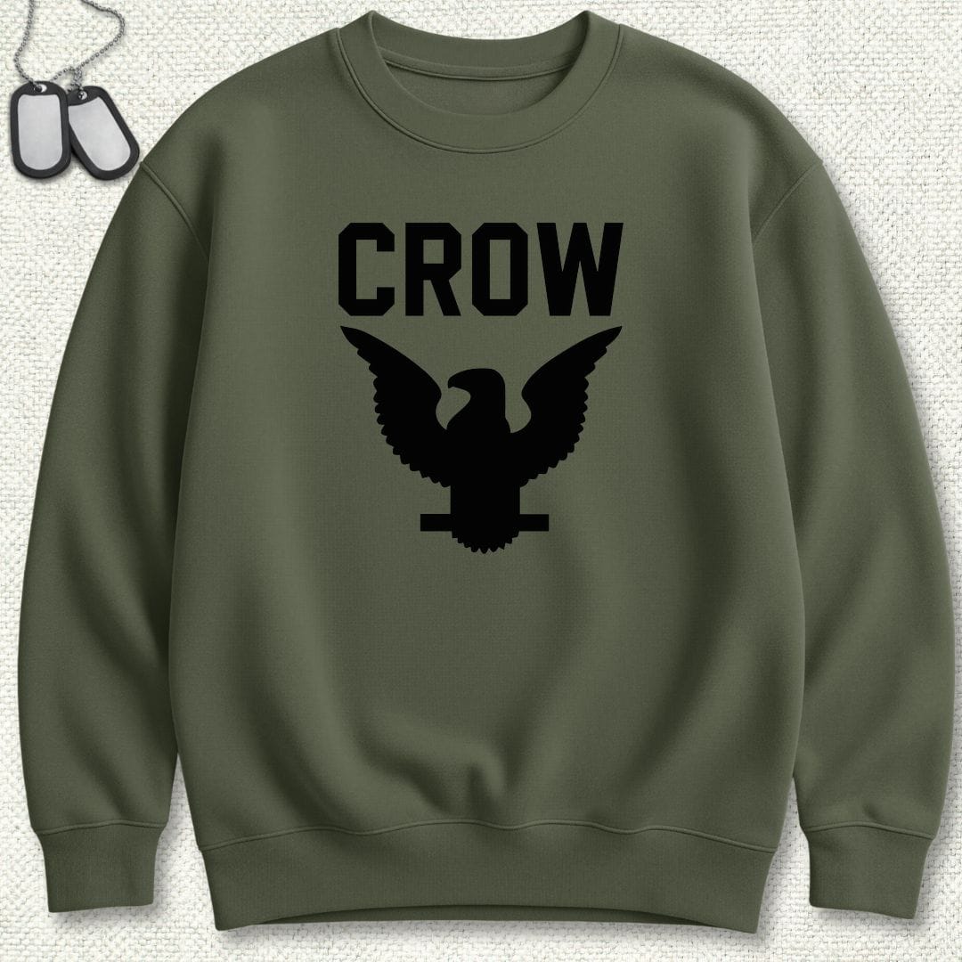 NavyHumor Sweatshirt S / Military Green Crow Crow Sweatshirt