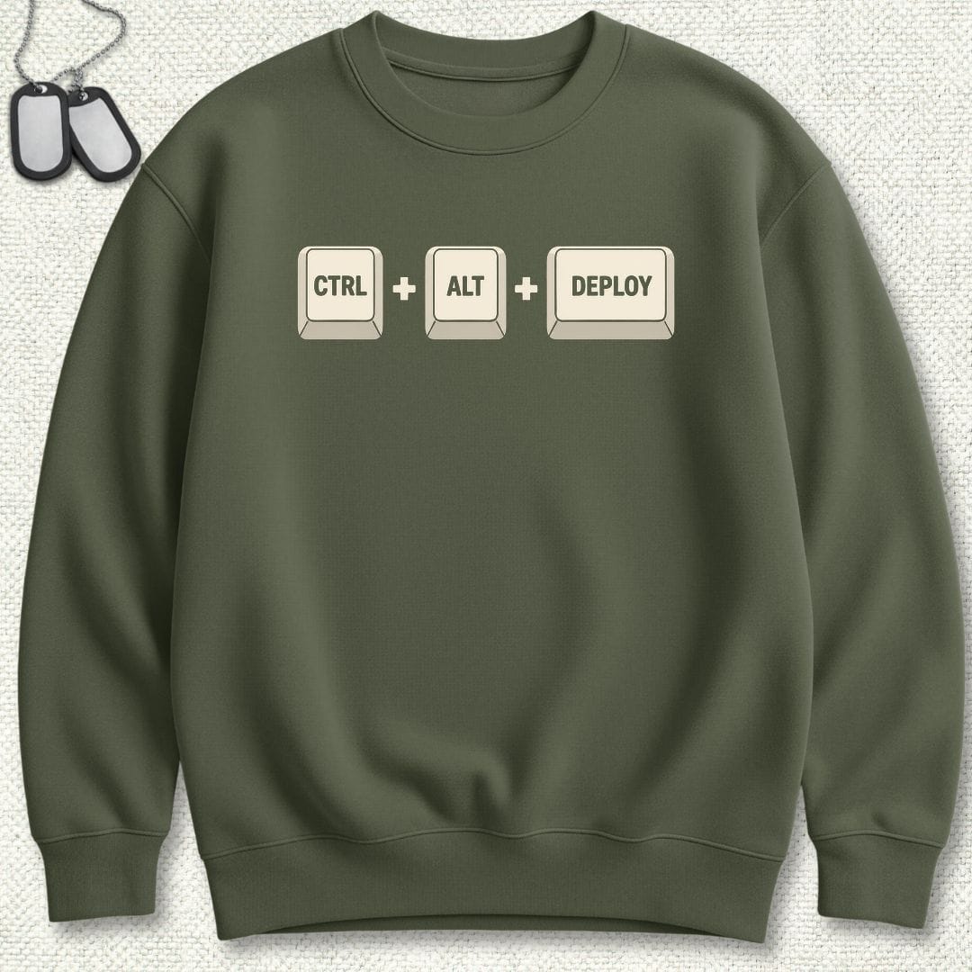 NavyHumor Sweatshirt S / Military Green CTRL-ALT-DEPLOY Sweatshirt