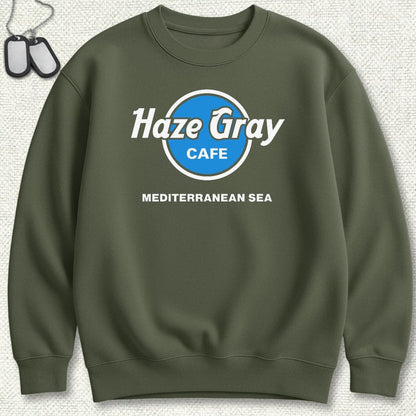 NavyHumor Sweatshirt S / Military Green Haze Gray Cafe - Mediterranean Sea Sweatshirt