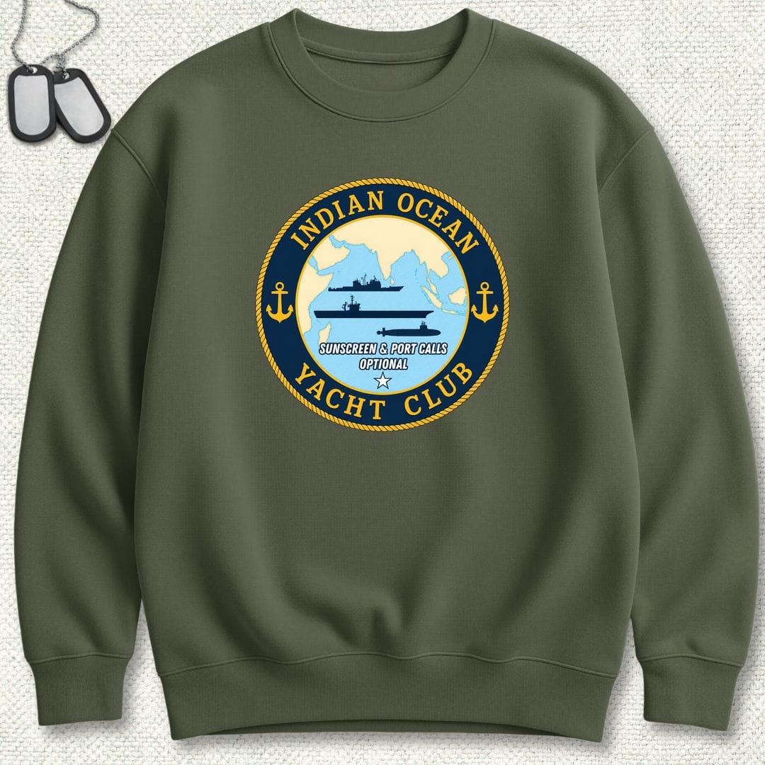 NavyHumor Sweatshirt S / Military Green Indian Ocean Yacht Club Sweatshirt