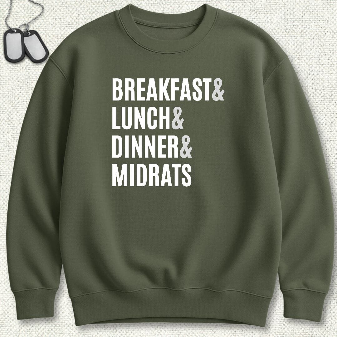 NavyHumor Sweatshirt S / Military Green Navy Meals Sweatshirt