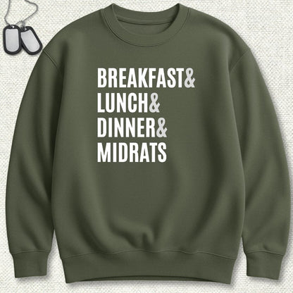 NavyHumor Sweatshirt S / Military Green Navy Meals Sweatshirt