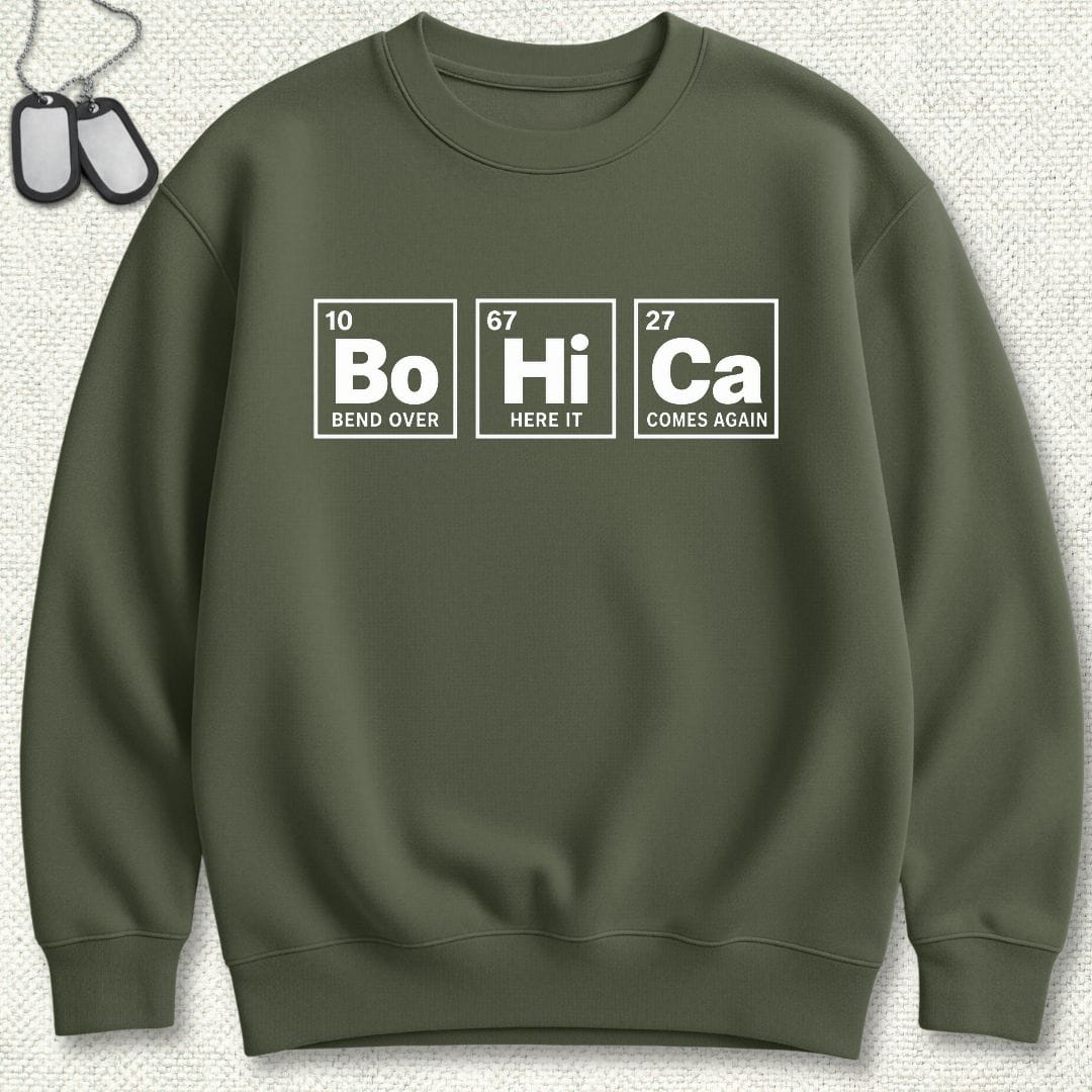 NavyHumor Sweatshirt S / Military Green Periodic BoHiCa Sweatshirt