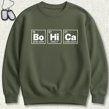 NavyHumor Sweatshirt S / Military Green Periodic BoHiCa Sweatshirt