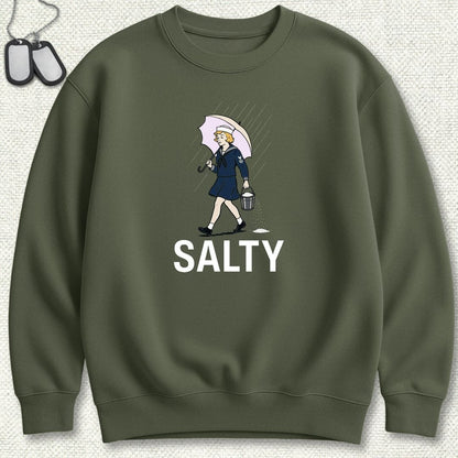 NavyHumor Sweatshirt S / Military Green Salty Girl Sweatshirt