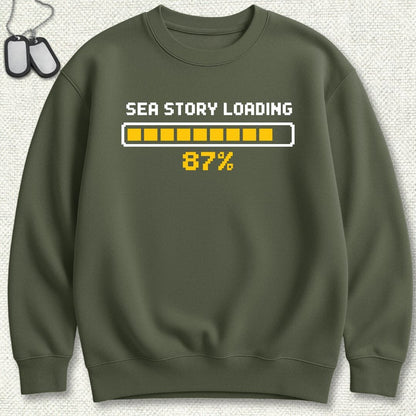 NavyHumor Sweatshirt S / Military Green Sea Story Loading Screen Sweatshirt