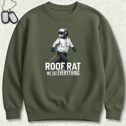 NavyHumor Sweatshirt S / Military Green White Roof Rat Sweatshirt