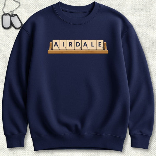 NavyHumor Sweatshirt S / Navy Airdale Tiles Sweatshirt
