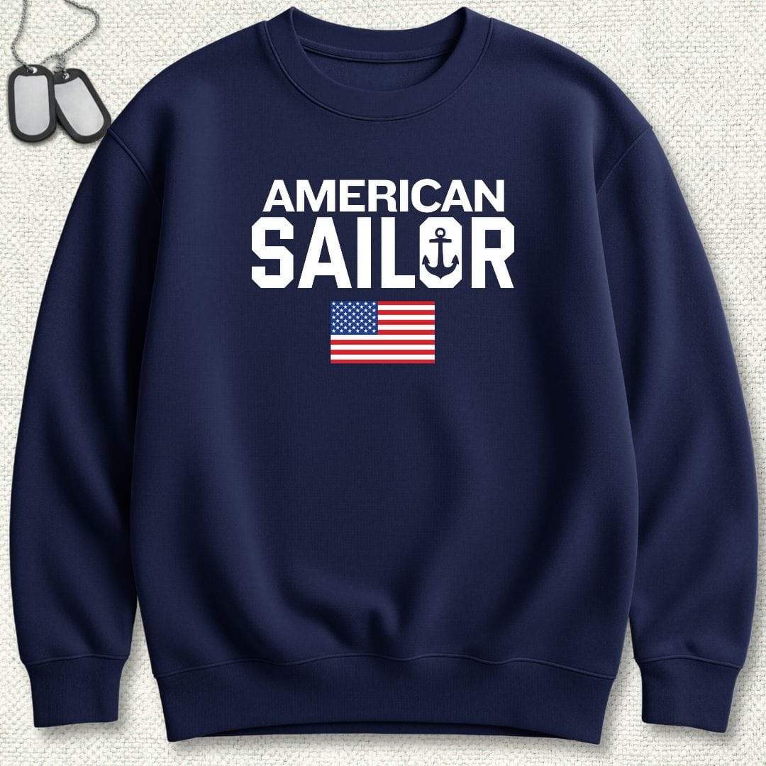 NavyHumor Sweatshirt S / Navy American Sailor Sweatshirt