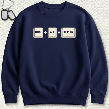 NavyHumor Sweatshirt S / Navy CTRL-ALT-DEPLOY Sweatshirt
