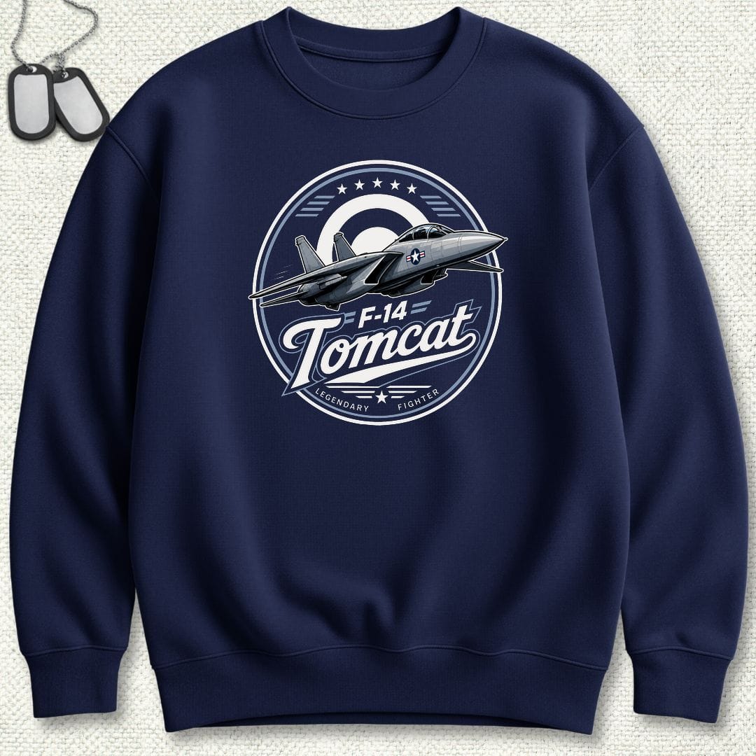 NavyHumor Sweatshirt S / Navy F-14 Tomcat - Legendary Fighter Sweatshirt