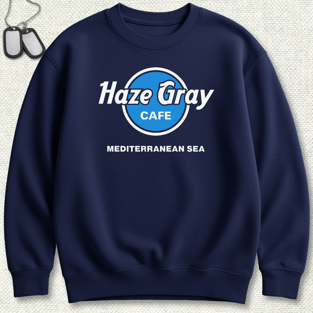 NavyHumor Sweatshirt S / Navy Haze Gray Cafe - Mediterranean Sea Sweatshirt