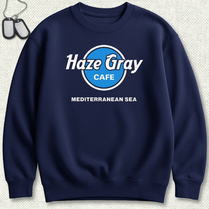 NavyHumor Sweatshirt S / Navy Haze Gray Cafe - Mediterranean Sea Sweatshirt