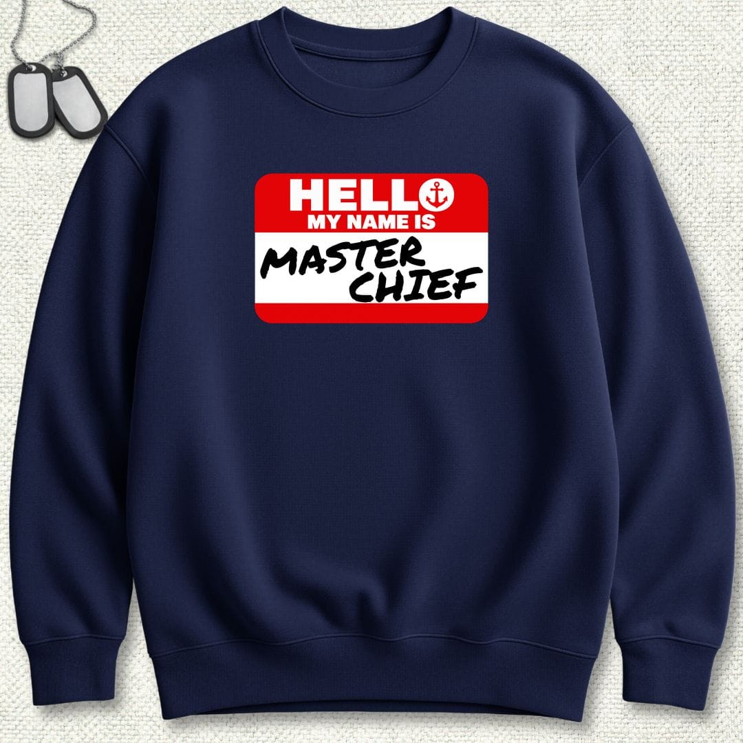 NavyHumor Sweatshirt S / Navy My Name Is Master Chief Sweatshirt