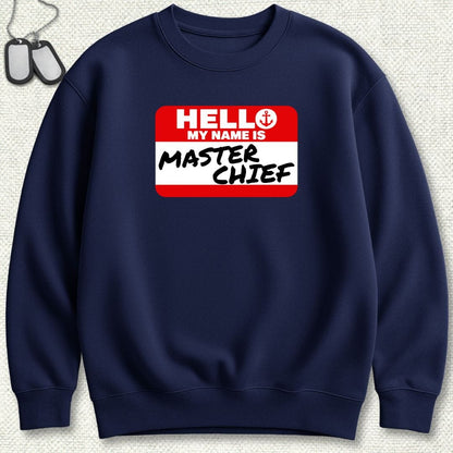 NavyHumor Sweatshirt S / Navy My Name Is Master Chief Sweatshirt