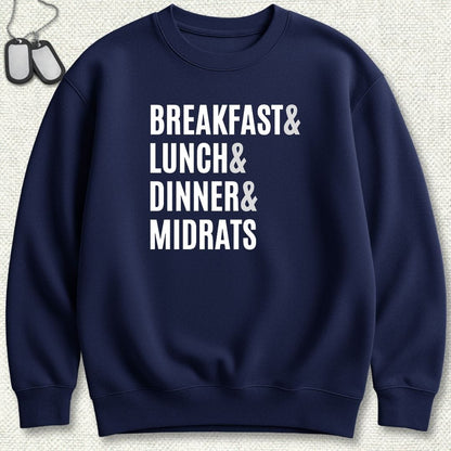 NavyHumor Sweatshirt S / Navy Navy Meals Sweatshirt