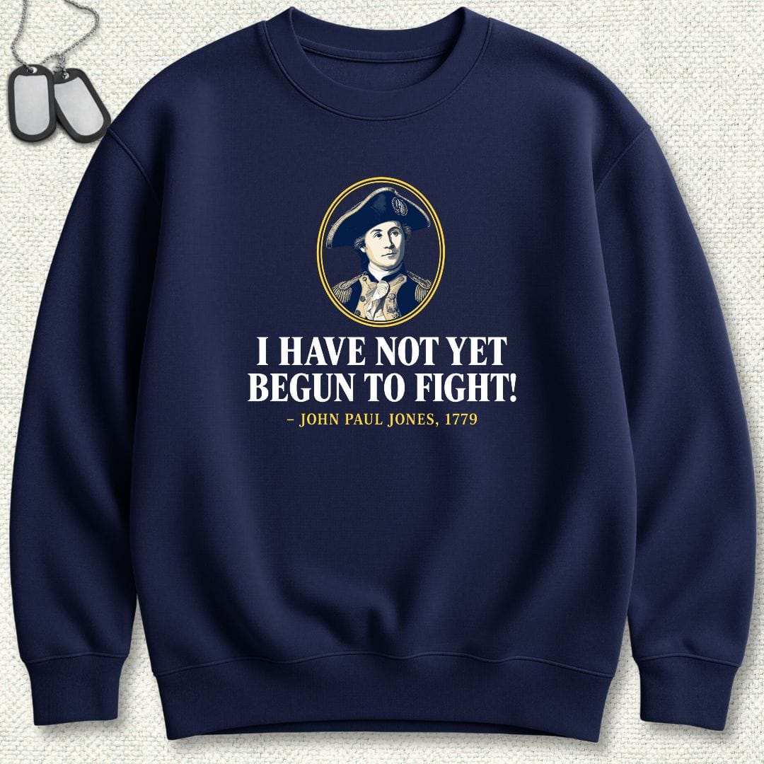 NavyHumor Sweatshirt S / Navy Not Yet Begun To Fight - JPJ Sweatshirt