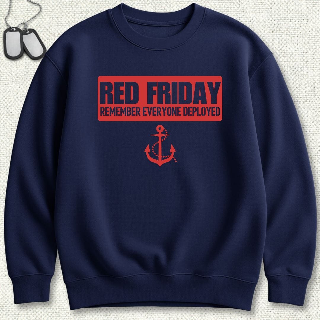 NavyHumor Sweatshirt S / Navy Red Friday Banner Sweatshirt