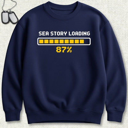 NavyHumor Sweatshirt S / Navy Sea Story Loading Screen Sweatshirt