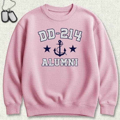 NavyHumor Sweatshirt S / Pink DD-214 Alumni Sweatshirt