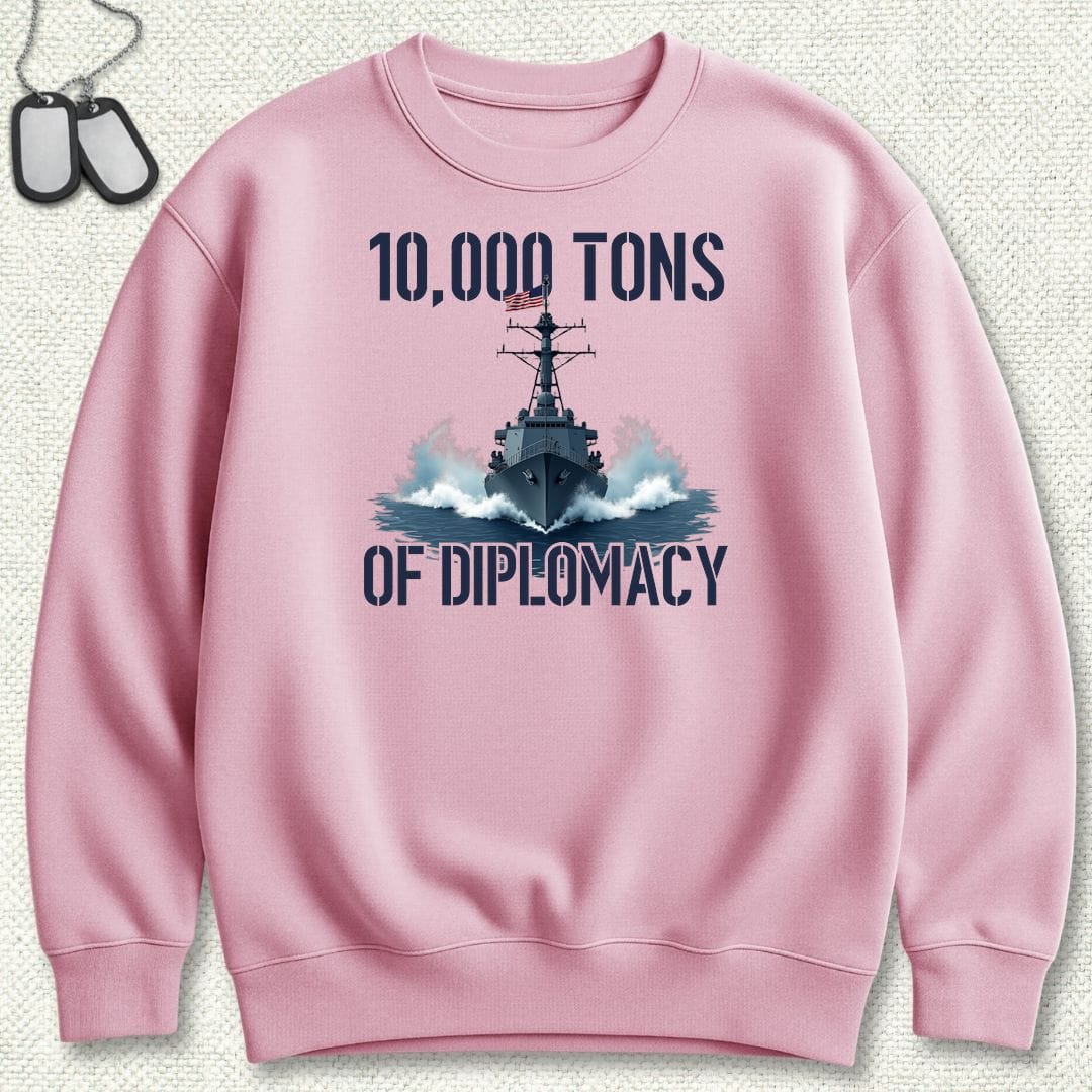 NavyHumor Sweatshirt S / Pink Destroyer Diplomacy Sweatshirt