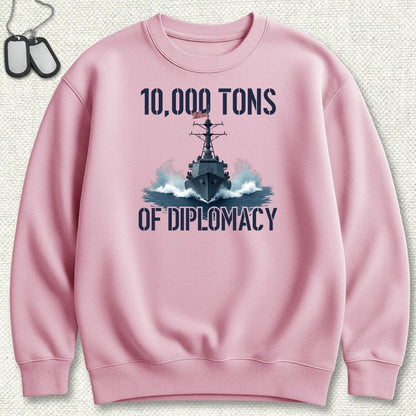 NavyHumor Sweatshirt S / Pink Destroyer Diplomacy Sweatshirt