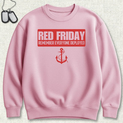 NavyHumor Sweatshirt S / Pink Red Friday Banner Sweatshirt