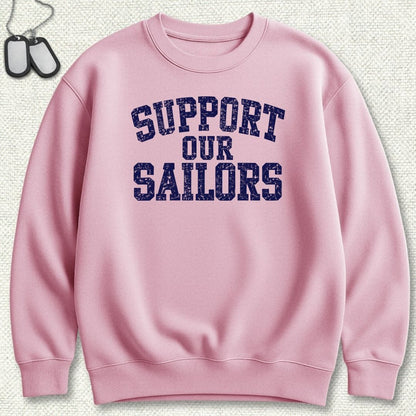 NavyHumor Sweatshirt S / Pink Support Our Sailors Sweatshirt