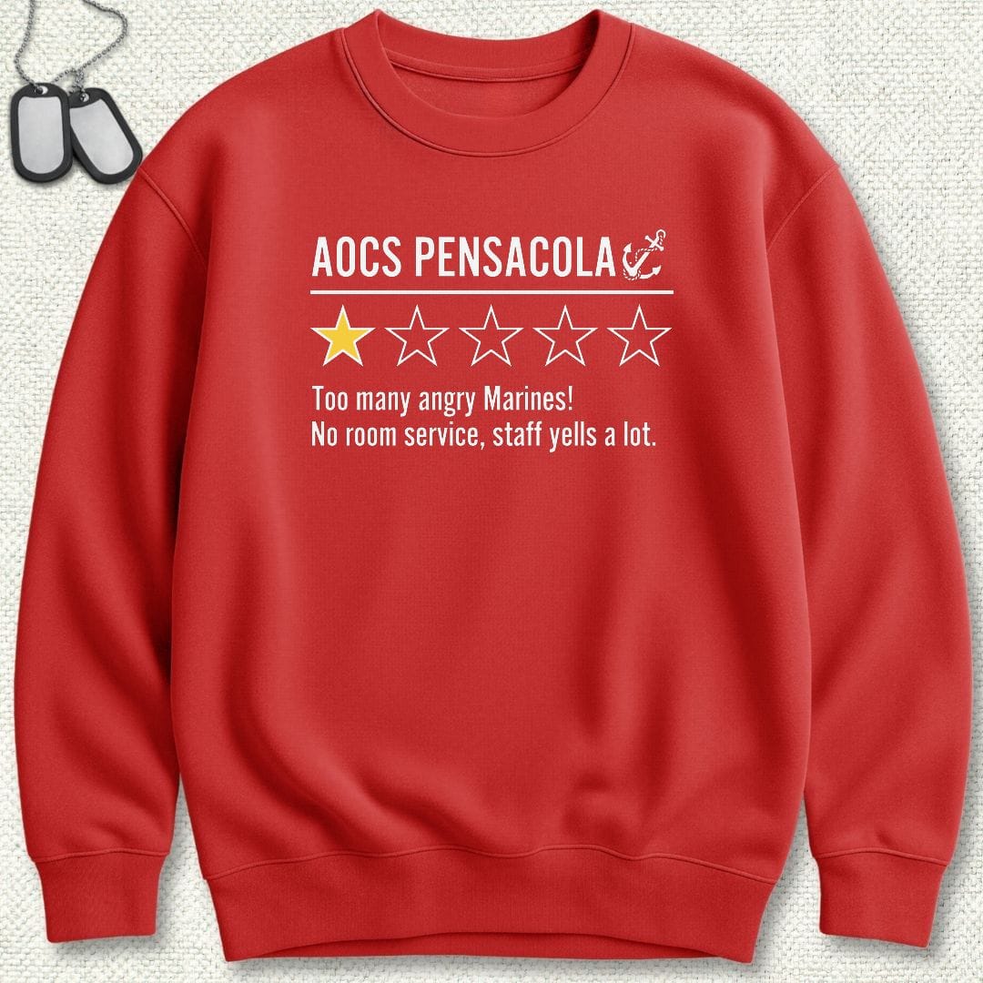 NavyHumor Sweatshirt S / Red AOCS Pensacola Review Sweatshirt