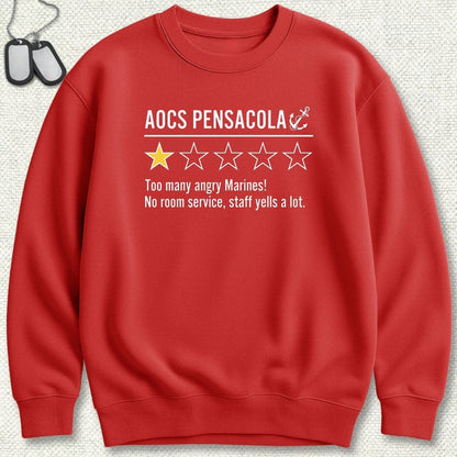 NavyHumor Sweatshirt S / Red AOCS Pensacola Review Sweatshirt