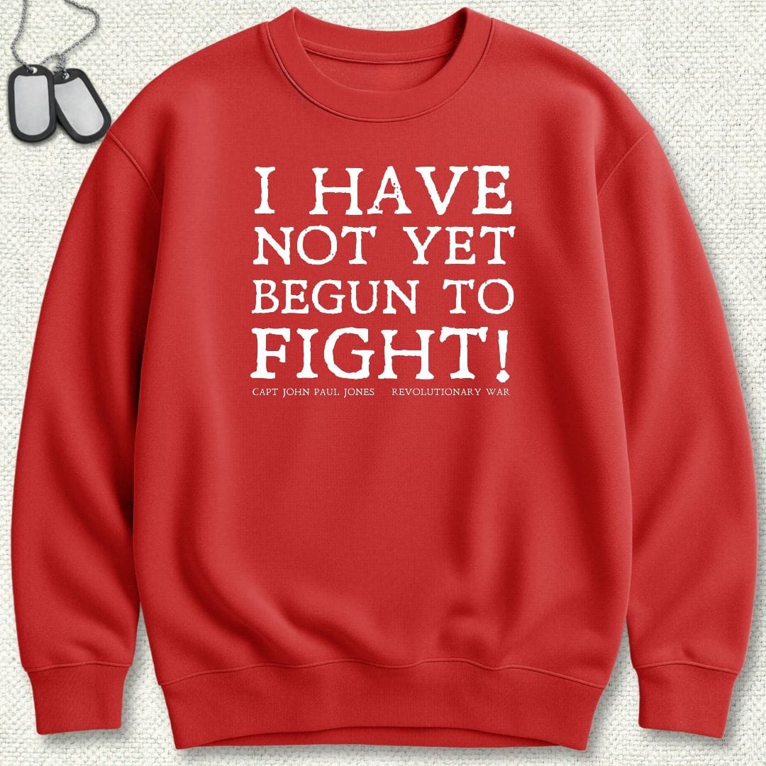 NavyHumor Sweatshirt S / Red Begun to Fight Sweatshirt