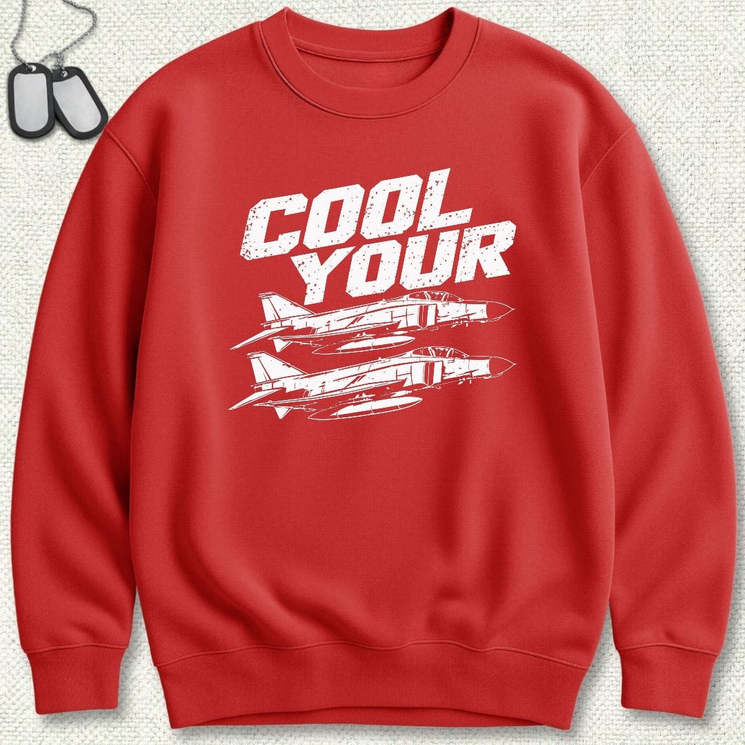 NavyHumor Sweatshirt S / Red Cool Your Jets Sweatshirt